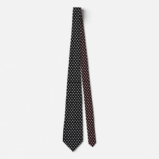 Elegant Black met White Polka Dots Stropdas