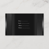 Elegant Black Metal Look Visitekaartje Company (Achterkant)
