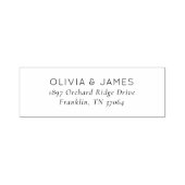 Elegant Black Minimalist Address Zelfinktende Stempel (Design)