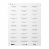 Elegant Black Minimalist Etiket (Full Sheet)