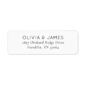 Elegant Black Minimalist Etiket (Voorkant)