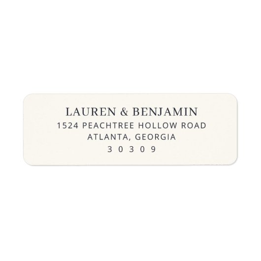 Elegant Black Minimalist Etiket (Voorkant)