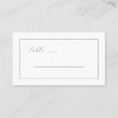 Elegant Black Minimalist Table Sign Plaatskaartje (Voorkant)