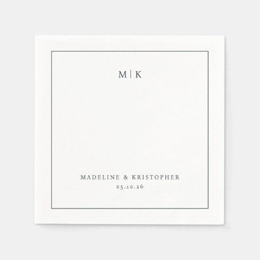 Elegant Black Minimalist Typographic Servet (Voorkant)