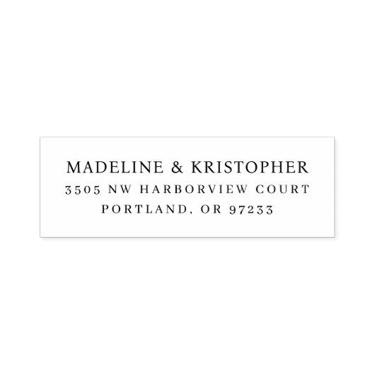 Elegant Black Minimalist Typographic Zelfinktende Stempel (Design)