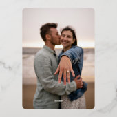 Elegant Black Minimalist Vrijgezellenfeest Foto Go Folie Uitnodiging (Achterkant)