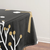 Elegant Black Mistletoe & Ribbon-kerstpatroon Tafelkleed (Voorbeeld)