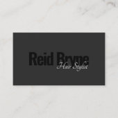 Elegant Black Modern Hair Stylist Visitekaartje (Voorkant)