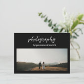 Elegant Black Modern Photography Gift Certificate (Staand voorkant)