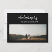 Elegant Black Modern Photography Gift Certificate (Voorkant)