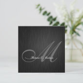 Elegant Black Monogram 2013 Afstuderen Kaart (Staand voorkant)