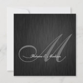 Elegant Black Monogram 2013 Afstuderen Kaart (Voorkant)