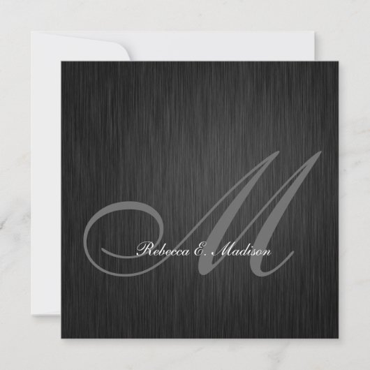 Elegant Black Monogram 2013 Afstuderen Kaart (Voorkant)
