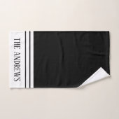 Elegant Black Monogramed Name Bad Handdoek (Handdoek)