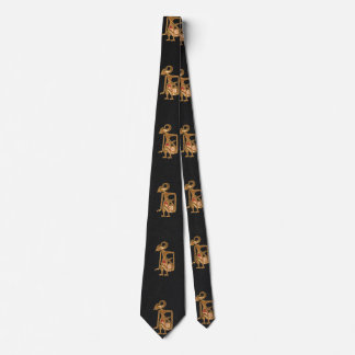 Elegant Black Neck Tie with Arjuna Image Stropdas