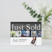 Elegant Black Net verkocht sjabloon onroerend goed Briefkaart (Staand voorkant)