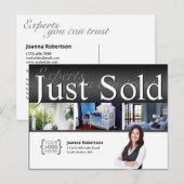 Elegant Black Net verkocht sjabloon onroerend goed Briefkaart (Voorkant / Achterkant)