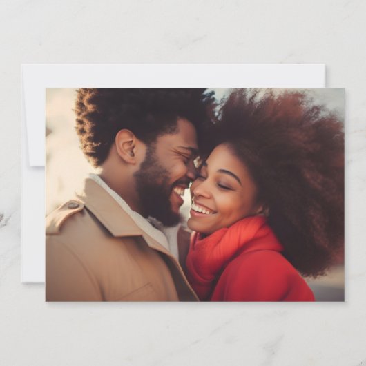 Elegant Black Onyx Photo Classic Calligraphy Save The Date (Achterkant)