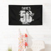 Elegant Black op persoonlijke titel 50th Any Birth Spandoek (Insitu)
