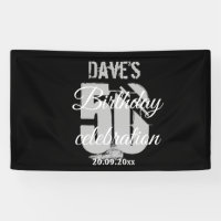 Elegant Black op persoonlijke titel 50th Any Birth