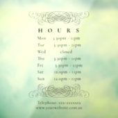   Elegant Black openingstijden Raamsticker (Vel 3)