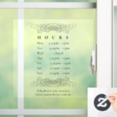   Elegant Black openingstijden Raamsticker (Huis)