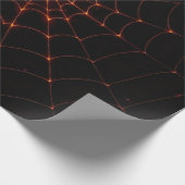 Elegant Black & Orange Luxury Halloween Web Art Cadeaupapier (Hoek)