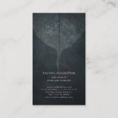 Elegant Black Paars Ggloed Lotus Yoga Instructor Visitekaartje (Achterkant)