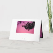 Elegant Black Paars Landscape Tree Branch Shadow Kaart (Achterkant)