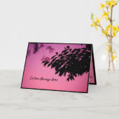 Elegant Black Paars Landscape Tree Branch Shadow Kaart (Gele Bloem)