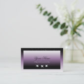 Elegant Black Paars Ombre Sparkle Jewels Stylish Visitekaartje (Staand voorkant)