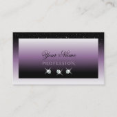 Elegant Black Paars Ombre Sparkle Jewels Stylish Visitekaartje (Voorkant)