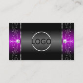Elegant Black Paars Squiggins Jewels Logo & foto Visitekaartje (Voorkant)