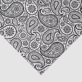 Elegant Black Paisley White Background 2 Tissuepapier (Detail)