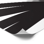 Elegant Black Palm Fronds met Gold Name plate Logo Poster (Hoek)