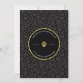 Elegant Black Panther Jaguar Spots Baby shower Kaart (Achterkant)