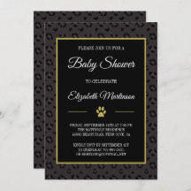 Elegant Black Panther Leopard Spots Baby shower