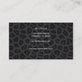 Elegant Black Panther Spots Afsprakenkaartje (Achterkant)