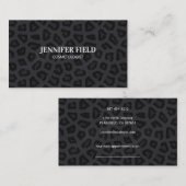 Elegant Black Panther Spots Afsprakenkaartje (Voorkant / Achterkant)