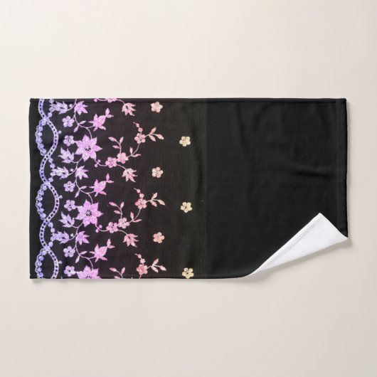ELEGANT BLACK PASTEL DIAMOND BATHROOM TOWEL SET BAD HANDDOEK (Handdoek)