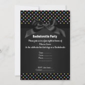 ELEGANT BLACK Pastel SPOT BACHELORETTE Kaart (Voorkant)