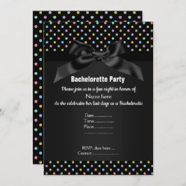 ELEGANT BLACK Pastel SPOT BACHELORETTE Kaart