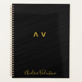 Elegant Black Pattern Daily Planner (Voorkant)