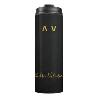 Elegant Black Pattern Premium Thermal Tumbler Thermosbeker