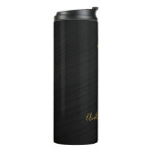 Elegant Black Pattern Premium Thermal Tumbler Thermosbeker (Gedraaid links)
