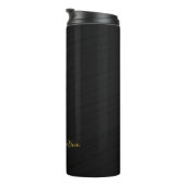 Elegant Black Pattern Premium Thermal Tumbler Thermosbeker (Geroteerd rechts)