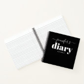Elegant Black Personalized Diary Journal Jouw naam Notitieboek (Binnen)
