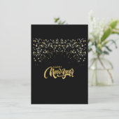Elegant Black Personalized Invitation Card (Staand voorkant)