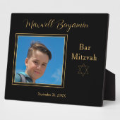 Elegant Black Persoonlijke balk Mitzvah Foto Fotoplaat (Zijkant)