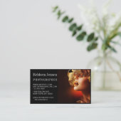 Elegant Black Photo Collage Moderne Photography Visitekaartje (Staand voorkant)